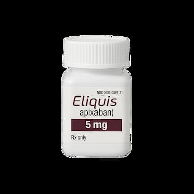 Eliquis apixaban tablets are prescription blood thinners for stroke and clot prevention.