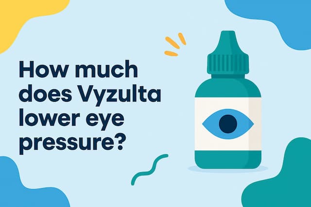 How much does Vyzulta lower eye pressure?