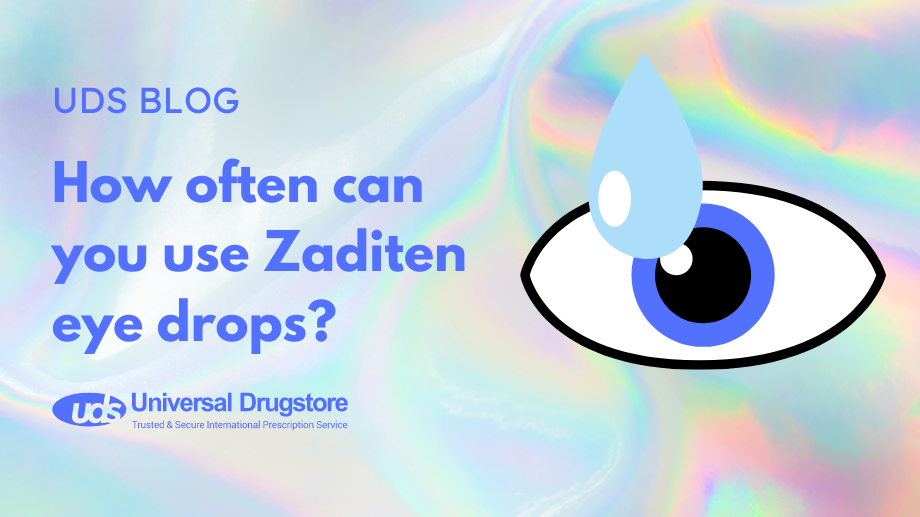 How often can you use Zaditen eye drops?