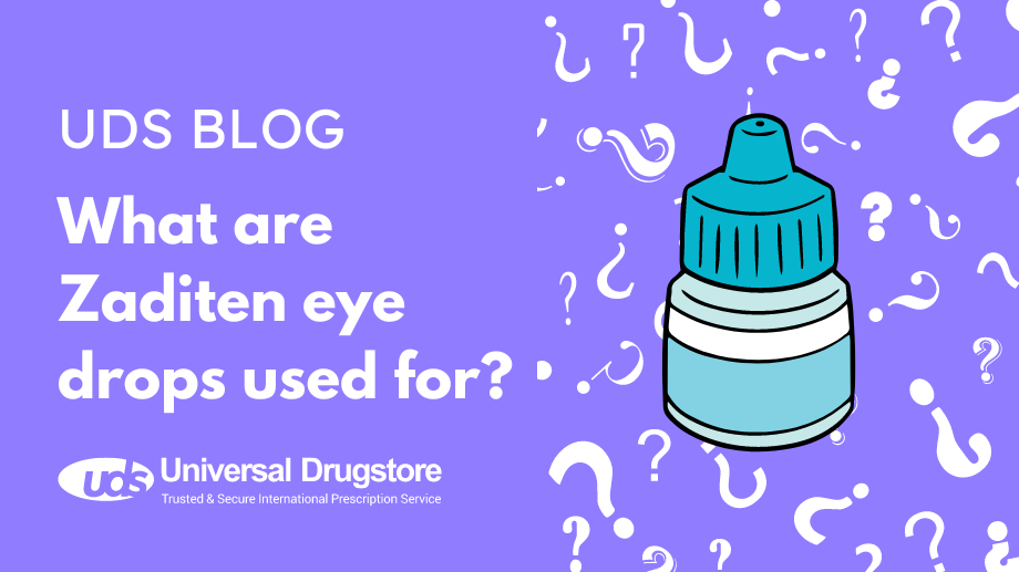 What are Zaditen eye drops used for?