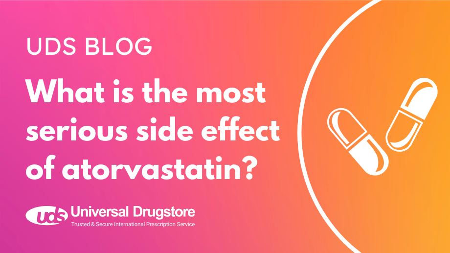 What is the most serious side effect of atorvastatin?